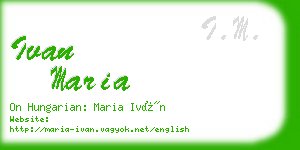 ivan maria business card